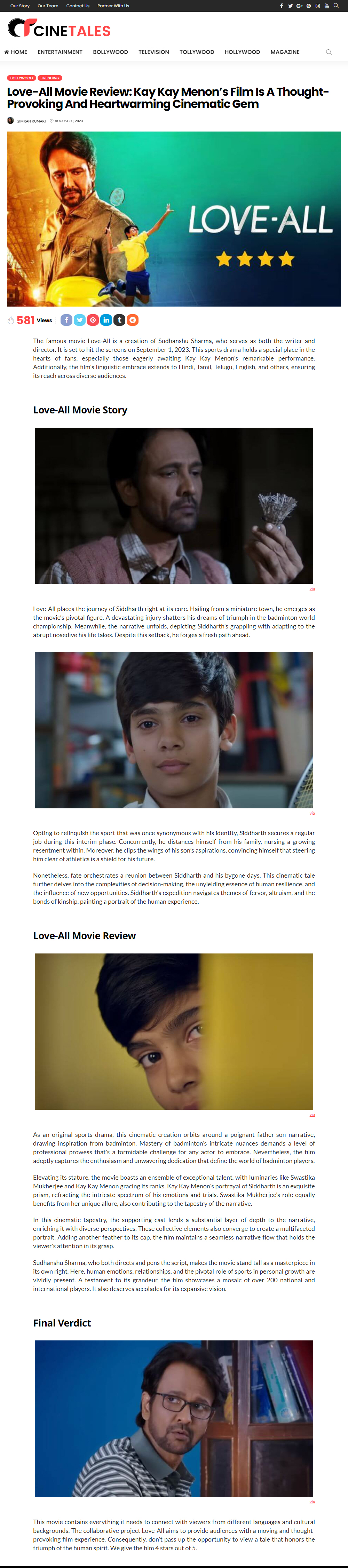 Love-All Movie Review: Kay Kay Menon's Film Is A Thought-Provoking And Heartwarming Cinematic Gem