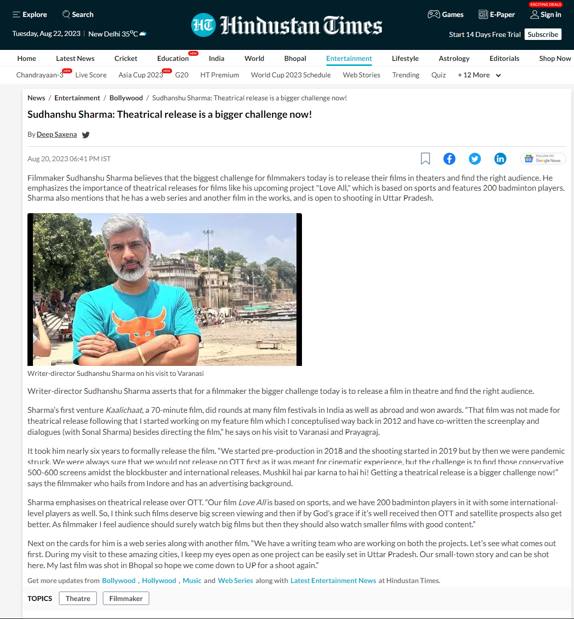 Sudhanshu Sharma: Theatrical release is a bigger challenge now!